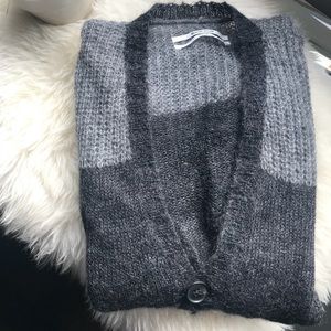 Robert Geller Mohair Striped Cardigan